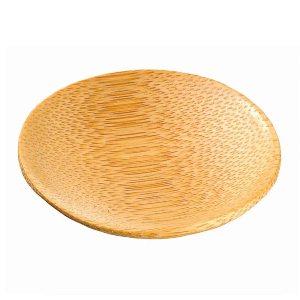 Ping Round Bamboo Mini Party Plates - 0.50 Oz Disposable Round Food Sampling Kitchenware Tableware, Personalized Serving Plates, Pack of 144
