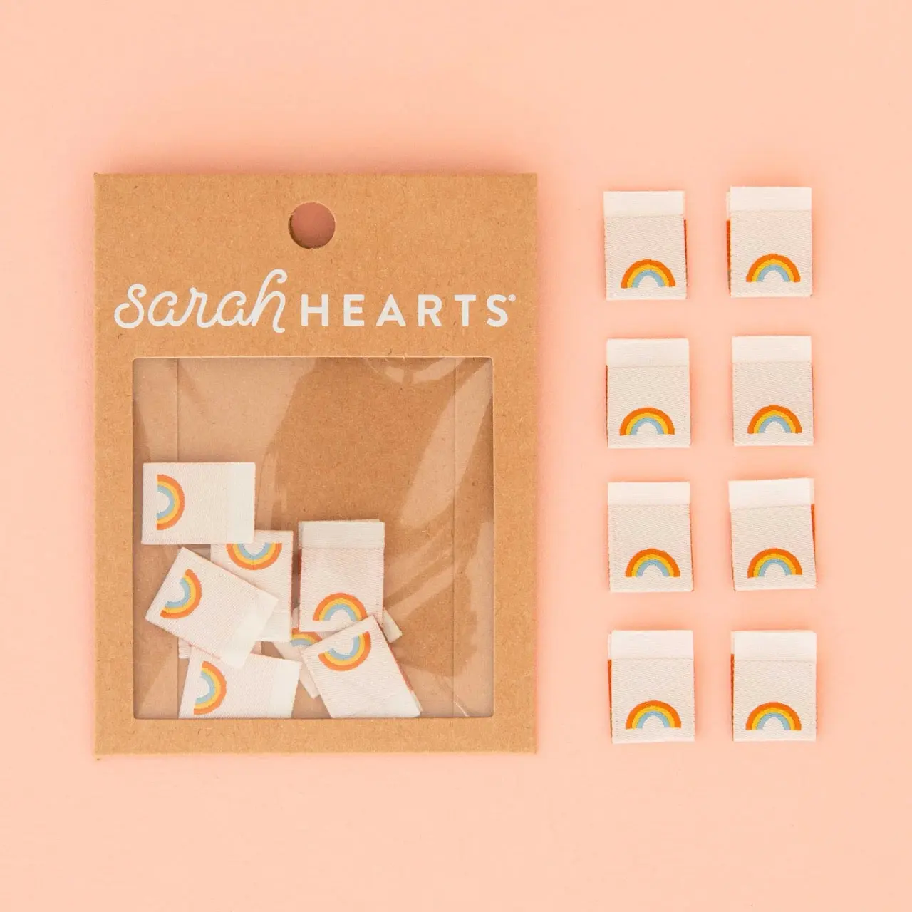 Mini Rainbow Woven Labels for Sewing - Sarah Hearts Labels #112