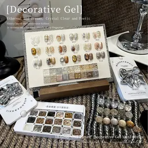 MORDDA18 Nail Art Gel Sheets - Old Time Material Set 2026 New Collection Trendy Glitter Fine Shimmer Flakes 18 Well Sheet Set High Saturation Colors for Long Lasting Shine Durability Ideal for Fashion Salon Nail Design Women's Nail