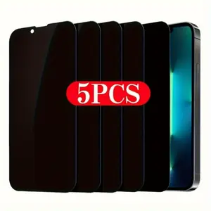 5-Pack Premium Tempered Glass Privacy Protectors for iPhone - Anti-Spy Shield Screen Films