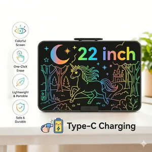 22-Inch Large LCD Panel Digital Drawing Tablet USB-C Rechargeable Eco-Friendly Professional Memo Board for Home Office Portable Whiteboard with Lock Function