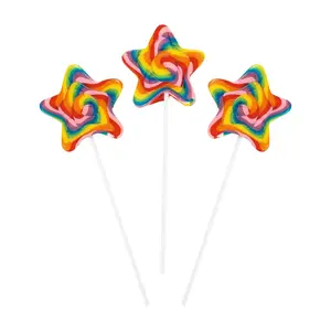 Star-Shaped Swirl Lollipops - 12 Pc.
