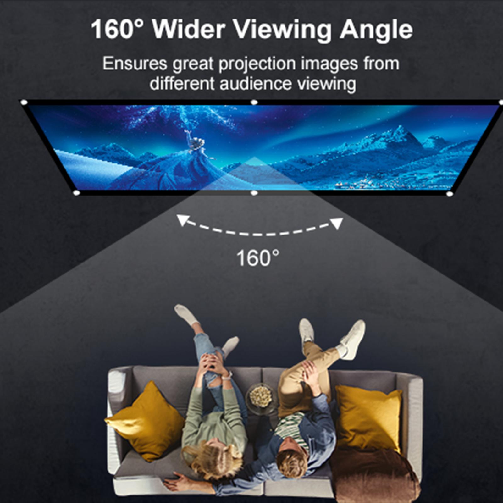 HAPPRUN 100'' Projector Screen – 16:9 Foldable Portable Movie Screen for Home Theater, Indoor/Outdoor Use, Anti-Crease Fabric, Supports Double-Sided Projection HAPPRUN 100'' Projector Screen – 16:9 Foldable Portable Movie Screen for Home Theater, Indoor/Outdoor Use, Anti-Crease Fabric, Supports Double-Sided Projection