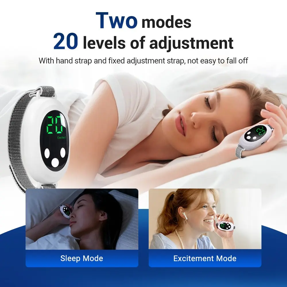 Microcurrent Smart Sleep Aid Device, Portable Handheld Sleep Enhancer, Two Modes, Relieves Anxiety Insomnia, Improves Sleep, Relaxation Aid, Excitement Mode, Type-C Charging