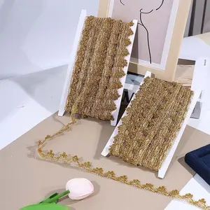 and Silver Color Zigzag Lace Weave Belt, DIY Ethnic Clothing Decoration Accessories, Handmade Craft Supplies