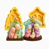 2 pcs Nativity Candle Mold Holy Family Christmas Silicone Mold in Tree Shape for DIY Soaps  & Resin Ornaments