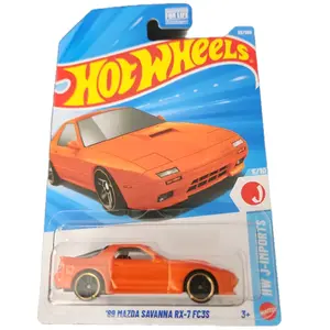 Hot Wheels '89 Mazda Savanna RX-7 FC3S 10/20 Edition J-Imports Orange Model Car 3+
