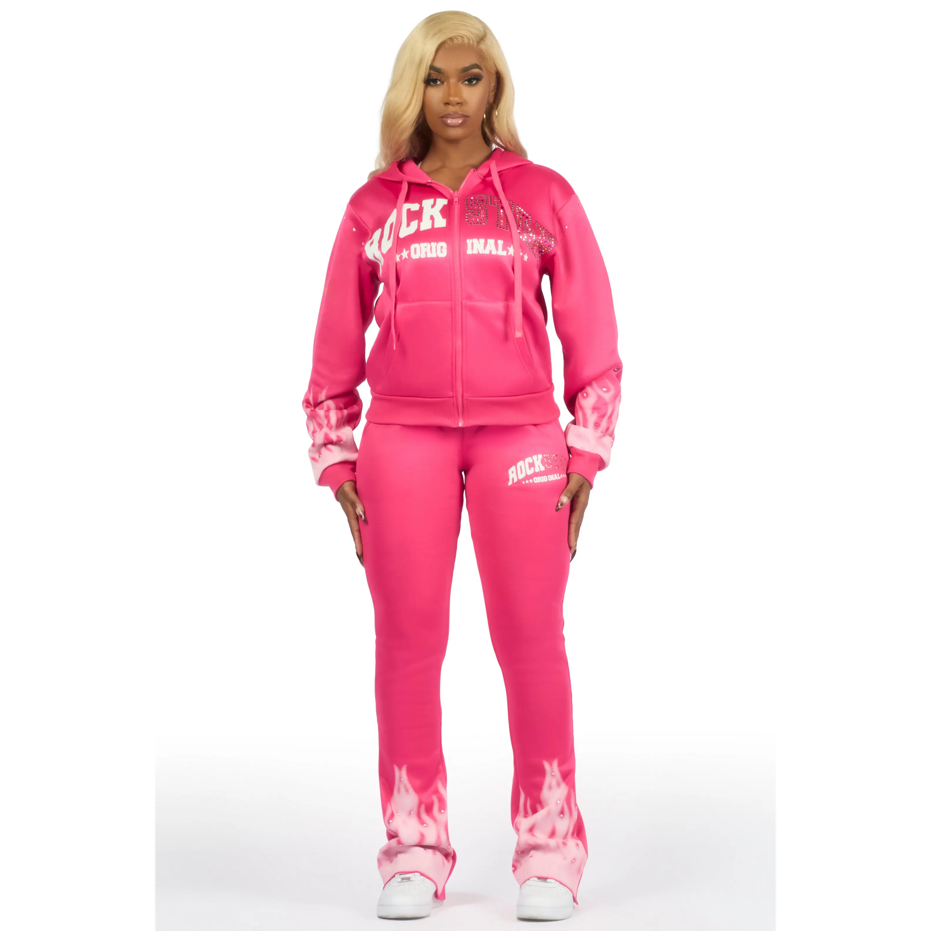 Neenah Hot Pink Rhinestone Stacked Track Set
