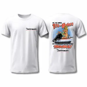 Big Johnson 2 Sides T-Shirt, Funny Boating Tee for Men, Humorous Graphic Top, Perfect for Outdoor Enthusiasts and Boating Fans, Casual Summer Wear Crewneck Classic