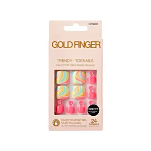 Gold Finger Trendy Wider Fit Toenails - Carnival