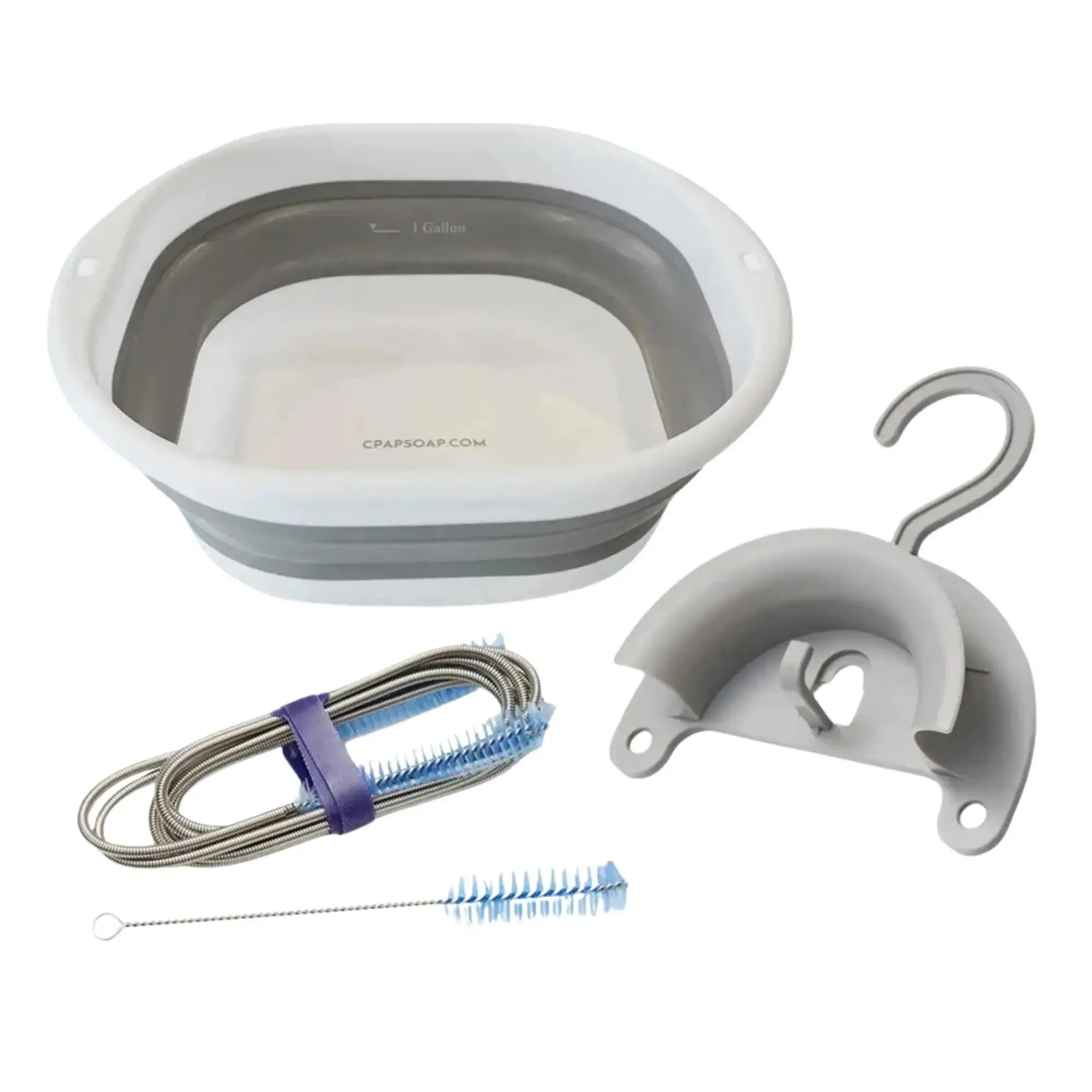 CPAP Clean Start Kit — Wash Basin, Brush Set & Hose Hanger