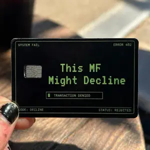 This MF Might Decline Debit Card Skin Sticker 2 Pack Funny Vinyl Credit Card Cover