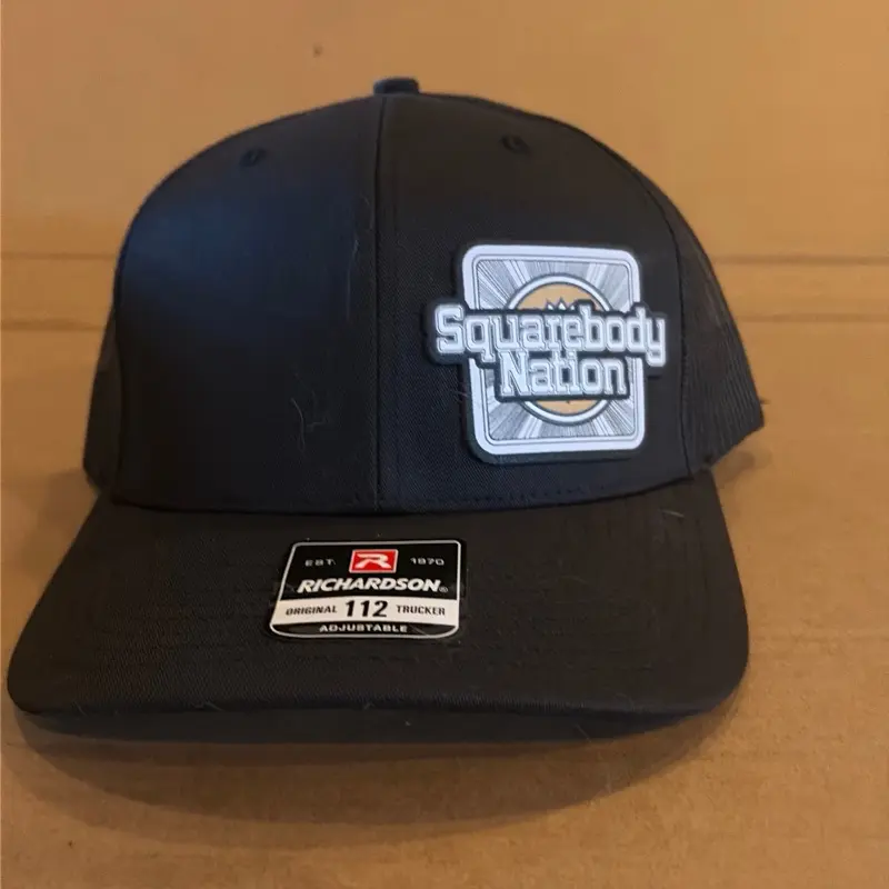 Black on Black Richardson 112 hat with Badge UV patch