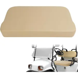 Golf Cart Tan Seat Bottom Assembly Compatible with 1973-1994 EZGO Marathon Pre-Medalist Plastic Foam Wood Replacement