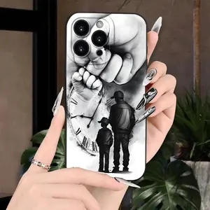 A phone case with father and boy pattern, TPU shockproof full protection case, suitable for iPhone 17/16/15/14/13/12/11 PRO MAX PLUS AIR E XS and PROMAX MINI, an ideal gift for friends and family, MS2438