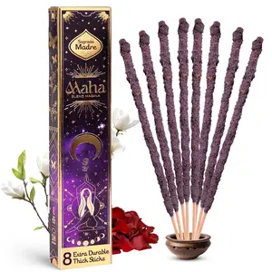 Maha & Gaia Incense Sticks | Premium Scented Handcrafted Incense for Home Fragrance, Meditation & Stress Relief | Natural Long Lasting Aroma – 9 Sticks Pack