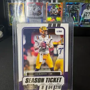 Collectible Sports Cards - 2021 Panini Contenders Draft Picks Season Ticket #18 Joe Burrow, LSU Sports Trading Card