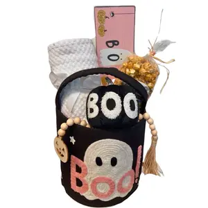 BOO Basket -Gift basket with Halloween Decor, Festive Snacks, and Decorative Elements