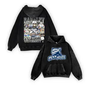 Saquon Barkley #26 Eagles Casual Washed Hoodie | Barkley Beast RB Gear, Philly Birds Identity, Vintage Fade Power Run Essential