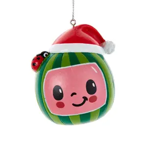 Cocomelon Watermelon With Santa Hat Ornament