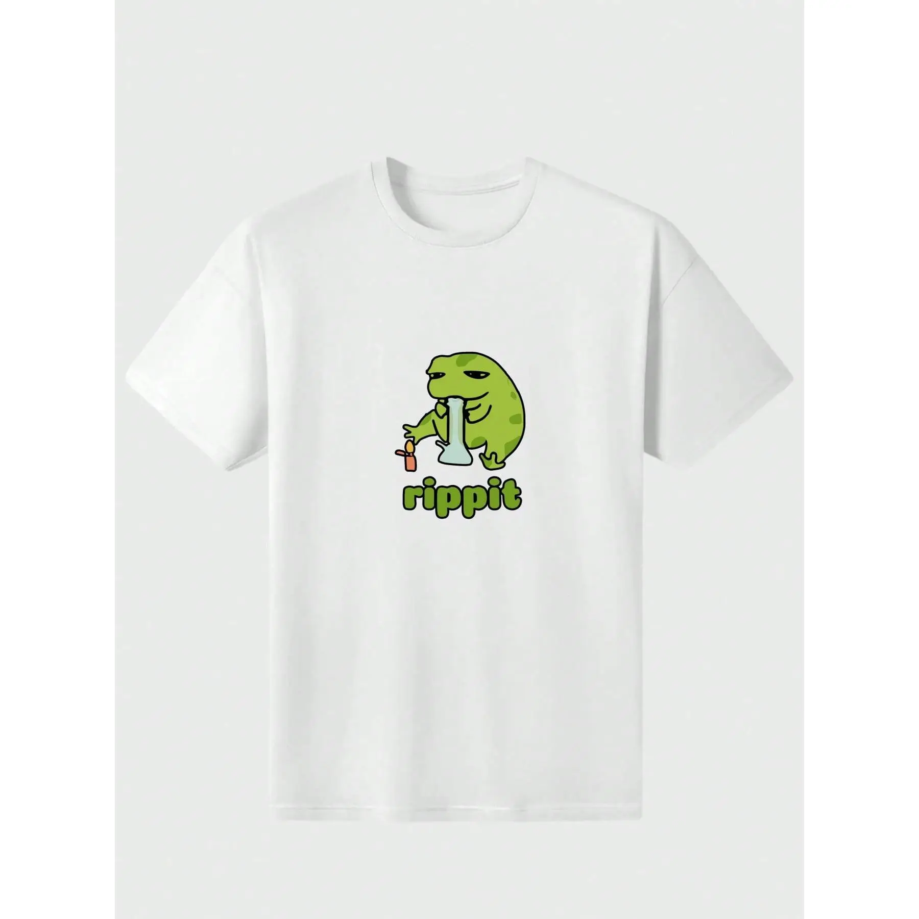 Rippit - Funny Unisex Stone T-Shirt Frog Sweat Casual Digital Print  Pure Heavy Cotton T Shirt