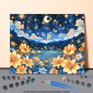 DIY Painting Supplies, DIY Painting Kit with Paint and Brushes, Wall Art Decoration for Home Living Room Bedroom