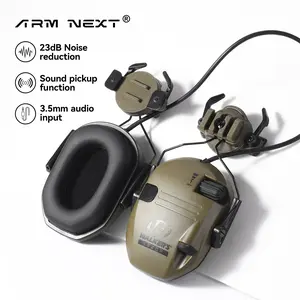 New W1-Y-OX Earmuffs Active Noise Cancelling Helmet Mounted Headset Electronic Hearing Protection for Shooting Hunting with Sound Amplification