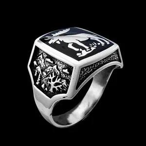 Size 11-Proud Moose Ring, Scenic Mountain