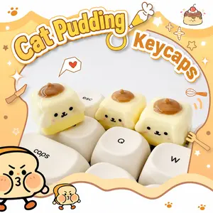 Cute Kawaii Design Pudding Dog Personalized Keycap - Cute Theme, Playful Look, for ESC Key Position, Magnetic Axis & Mechanical Keyboard Compatible, Fun & Functional Accessory That Enhances Aesthetics and Usability