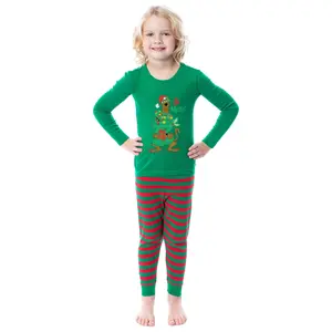 Scooby-Doo Unisex Toddler Christmas Be Merry Santa Tight Fit Sleep Pajama Set