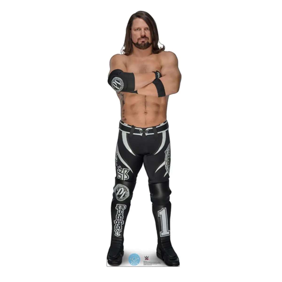 212 MAIN Large-Size Single-Side Photo Print AJ Styles Portable Cardboard Cutout - 71"x21", Easel Back, WWE Wrestling Memorabilia, Home Decor, Party Prop, Photo Printing & Parties Essential, Decorative