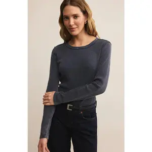 Z Supply Arlet Mini Thermal Top in Blue Sapphire