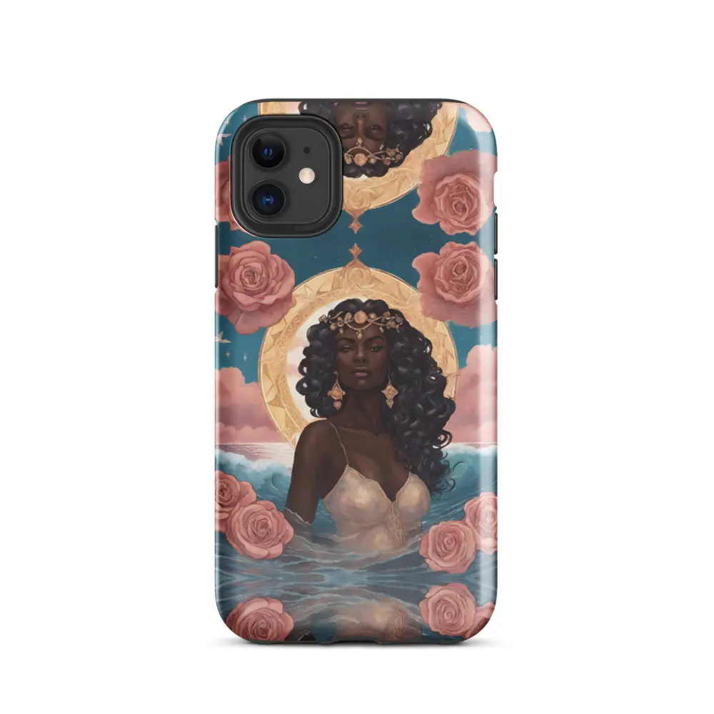 Feminine Flower-Themed Polycarbonate Smartphone Protector Case for iPhone Devices - Durable Protection Accessory with Tough Shell Cover