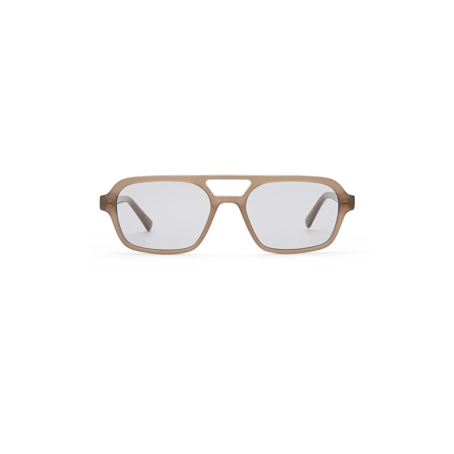 Luv Lou The Dusty Sunglasses in Mushroom & Smoke Tint