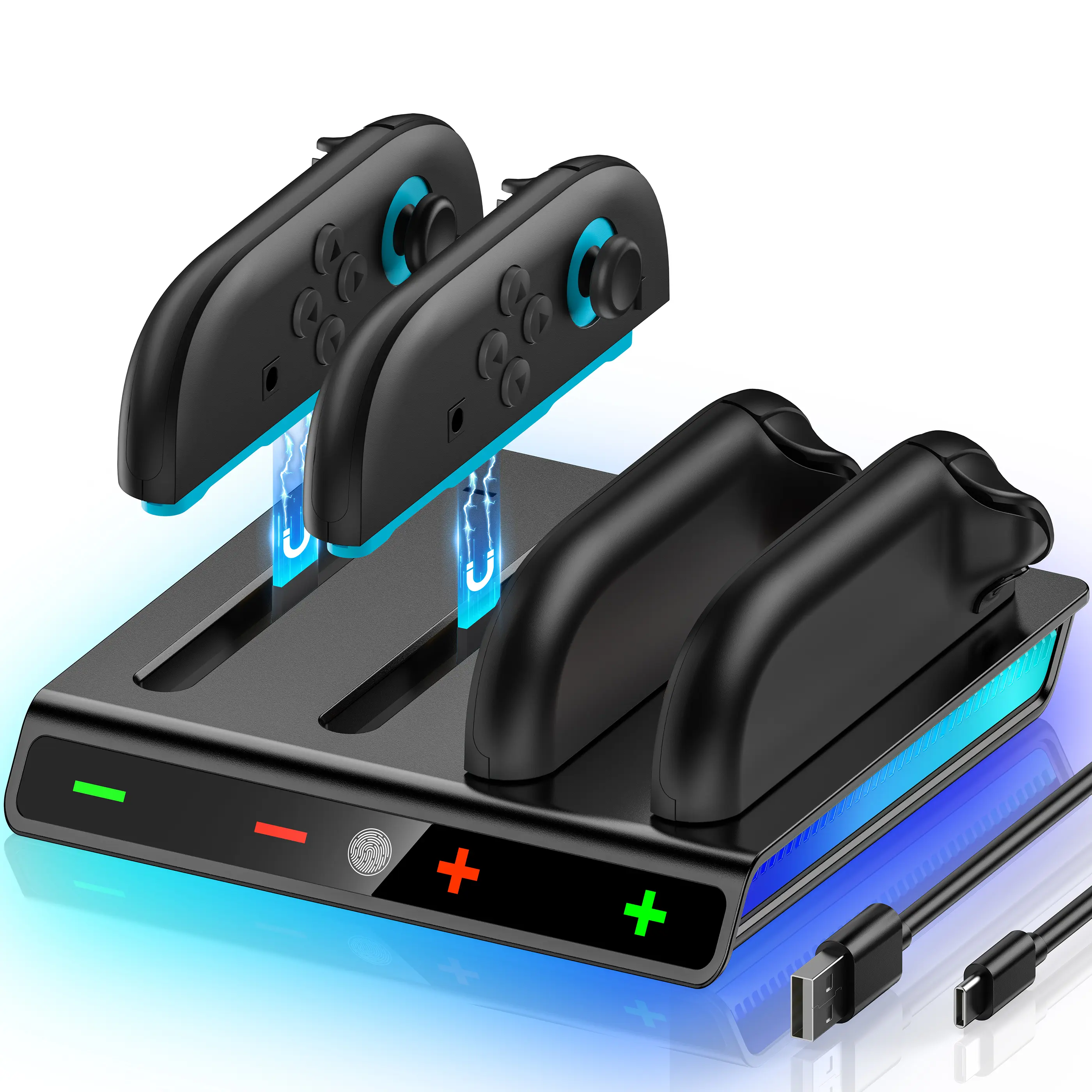 ESYWEN Charger Dock for Nintendo Switch 2 Joycon Controller w/Charging Cord&Indicator