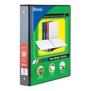 212 MAIN 2" 3-Ring D-Ring Binder - White, 2 Pockets, View Covers, Case of 12, Classroom Supplies, Office Stationery Supplies
