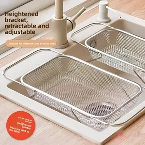 Kitchen sink vegetable washing basin with drainage rack