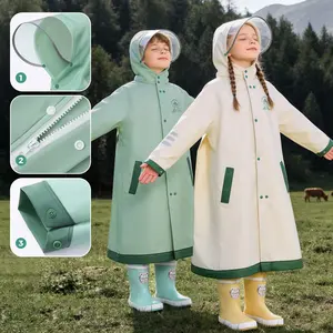 Waterproof Rainproof Raincoat for Outdoor Use, Simple Style with Open Backpack Slot, Ideal for Elementary and Middle School Kids