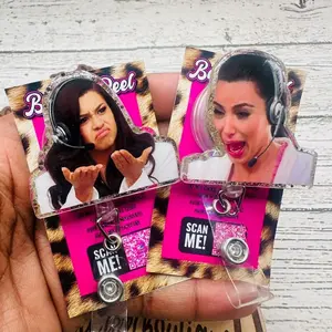 911 Dispatch Glitter Acrylic Badge Clip Nurse Badge Reel