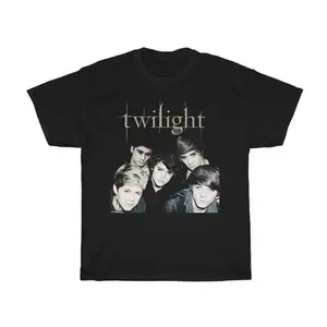 Men's Stylish Twilight-Print Cotton Short-Sleeve Fitted Streetwear T-Shirt, Comfortable Round-Neck Casual Sports Top,summervibes