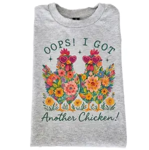 chicken mom shirt cute farmhouse oops I got another chicken humor floral popular trendy farm Short Sleeve Tshirt