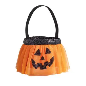 Orange Sequin Tutu Treat Bucket