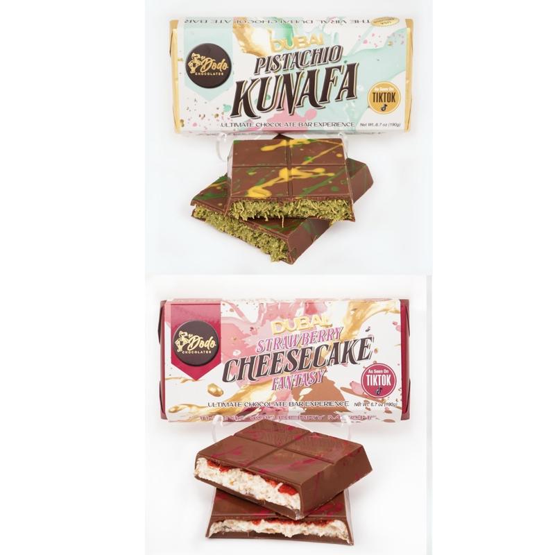 Milk Chocolate Kunafa +Strawberry Cheesecake Bundle