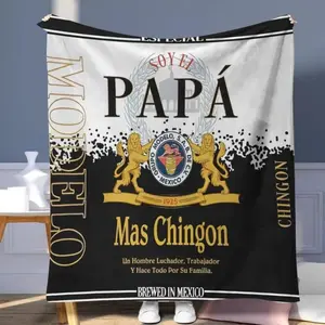 Soft Funny Throw Blanket Modelo Beer Blanket,Gift For Dad,Mexican Beer Blanket,Soy El Papa,Fathers Day,Christmas,Xmas Gift Comfortable Warm Napping Throw Home Bedroom Decor
