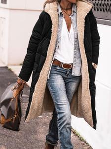 women's solid pocket zipper hooded winter coat, casual thermal lined long sleeve reversible outerwear for daily outdoor wear, ladies clothes for winter