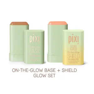 On-The-Glow BASE foundation + On-The-Glow SHIELD SPF 50 Moisture Stick Glow Set (FREE MAKEUP BAG)
