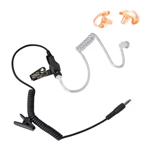 YNIBST 3.5mm Receiver/Listen Only Surveillance Radio Earpiece with Acoustic Coil Tube Walkie Talkie Headset for Security, Police and Law Enforcement Use, Compatible with Two-Way Radios, Transceivers and Radio Speaker Mics Jacks with 6 Replaceable Earbuds