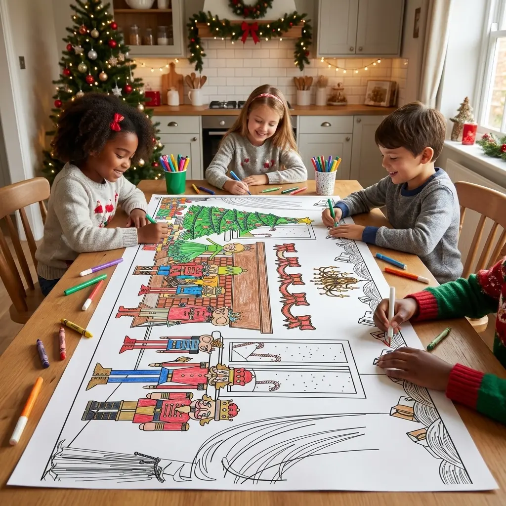 Nutcracker Coloring Tablecloth