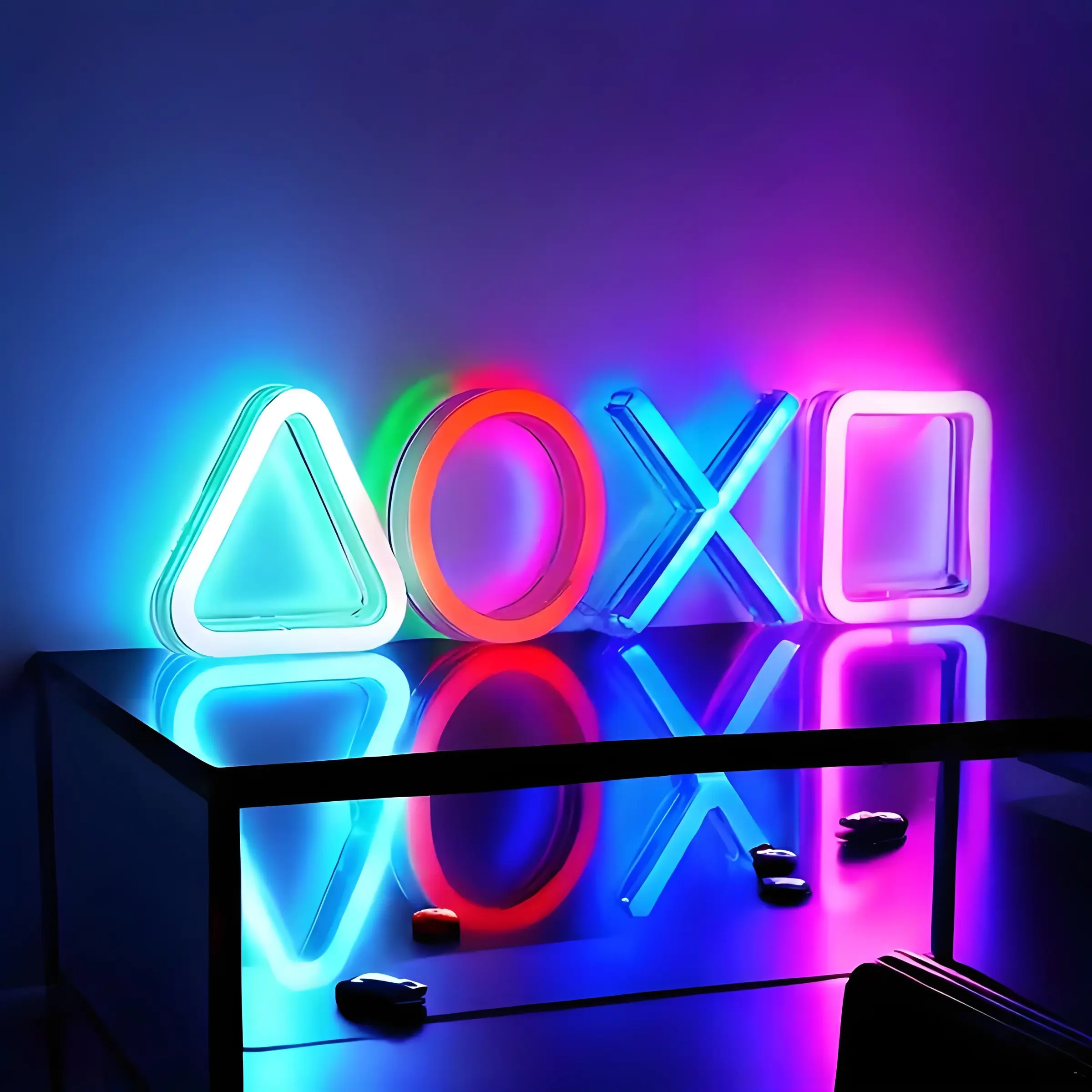 Neon Lights for Game Room, Cool E-Sports Atmosphere, Easy Install USB Power Supply, Bedroom & Game Area Decoration, Ideal Holiday Gift