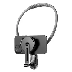 Magnetic Neck Strap Phone Holder, Outdoor Selfie Stand for iPhone & Android, Hands-Free Video Recording Accessory, Sports Camera Gear, Phone Mount
